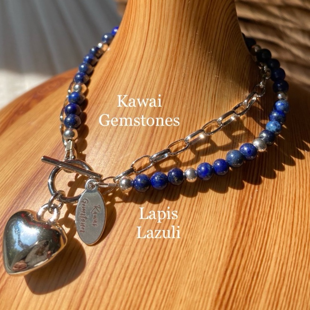 SALE✨925 SS Charm Bracelet with Lapis Lazuli